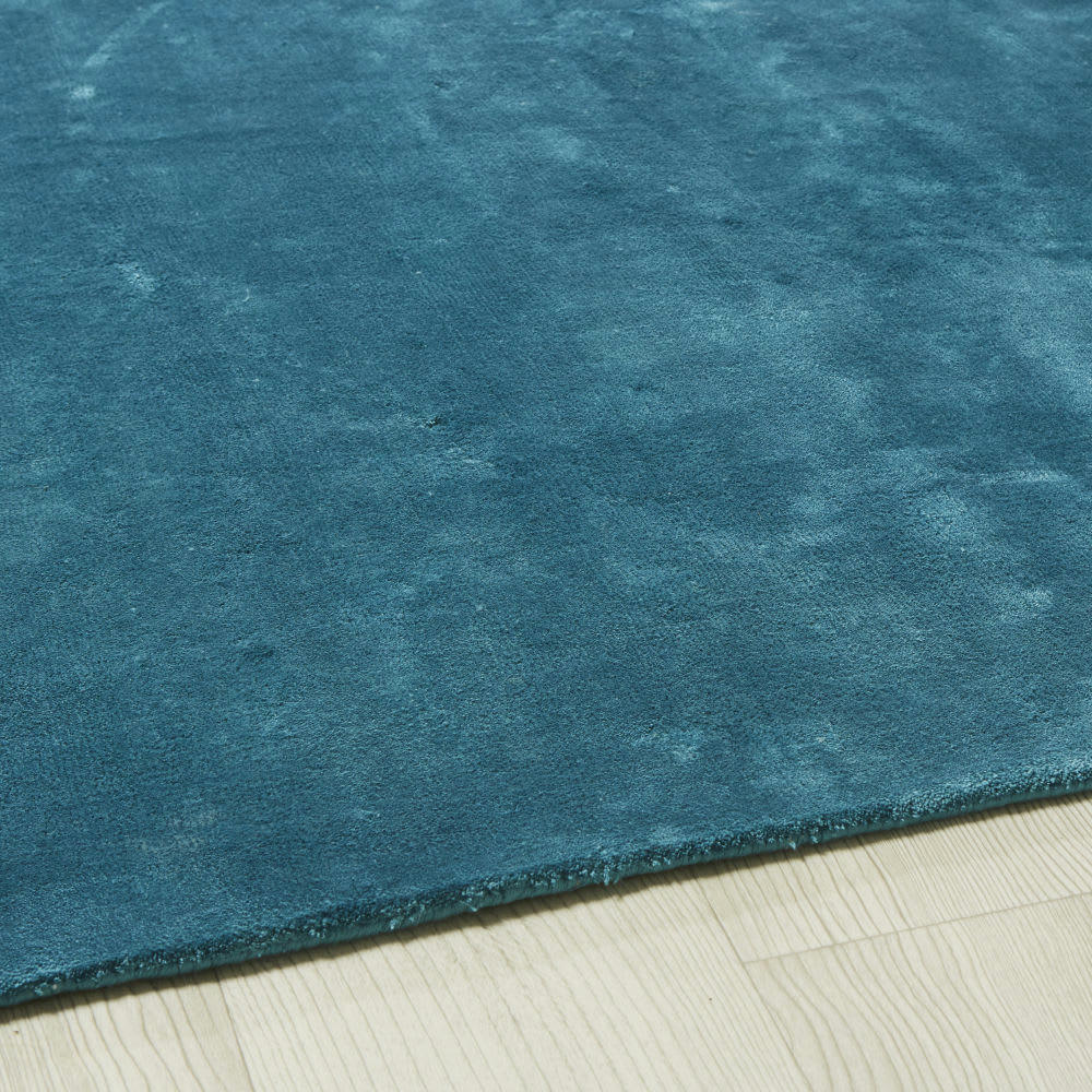 VIRTUOSE - Tapis tufté bleu canard 140x200