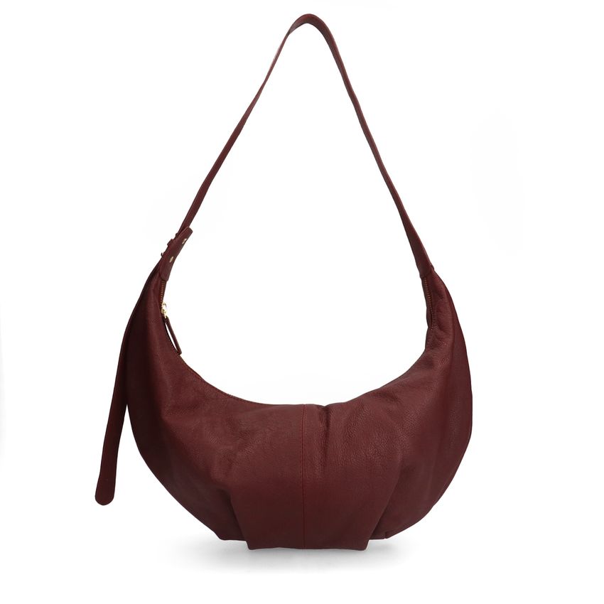 Manfield Burgundy leren schoudertas