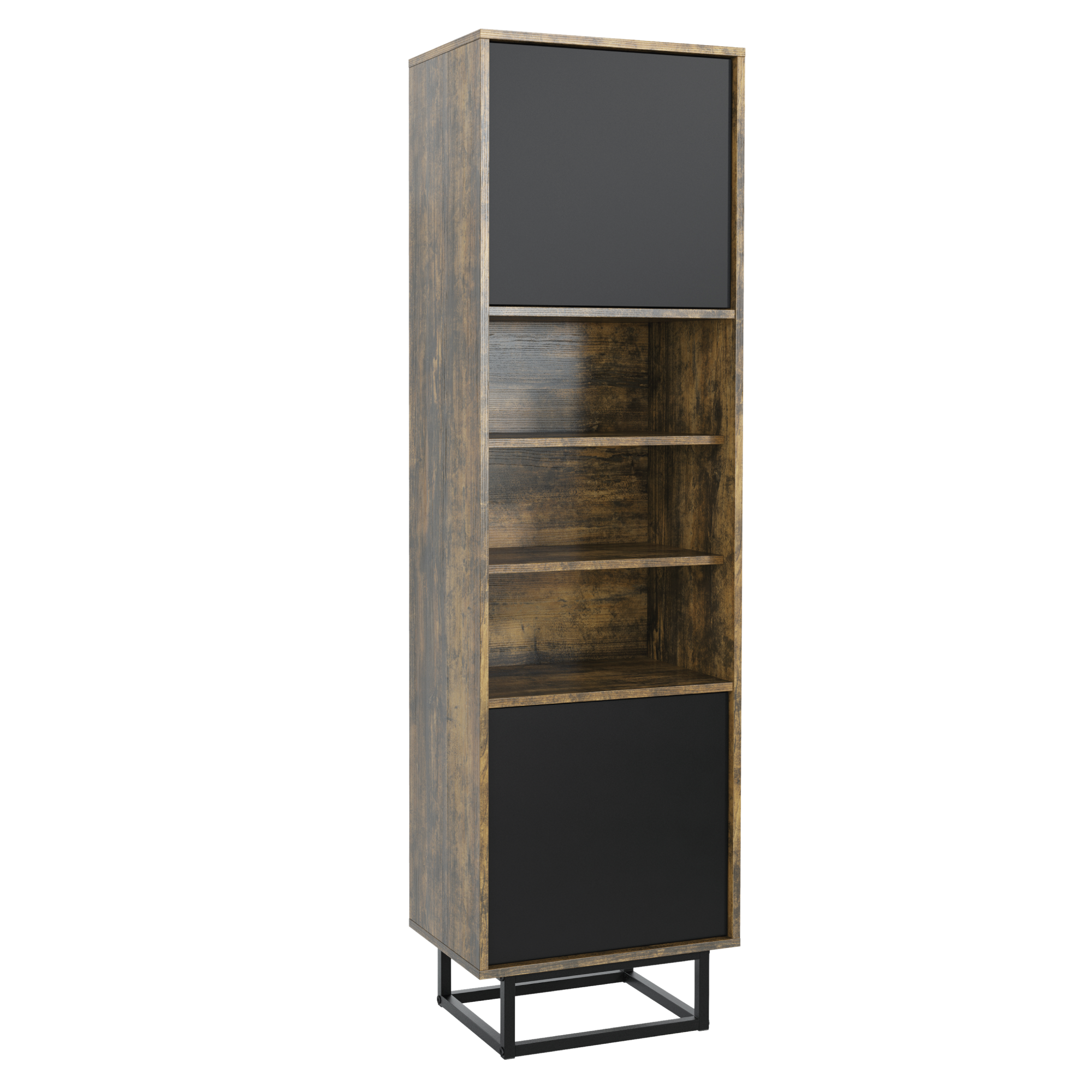 Witryna 175cm Loft ONE FURNITURE Laminat Brąz Rustrykalny