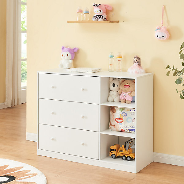 Commode à langer Beldinupp avec plan à langer blanc en.casa