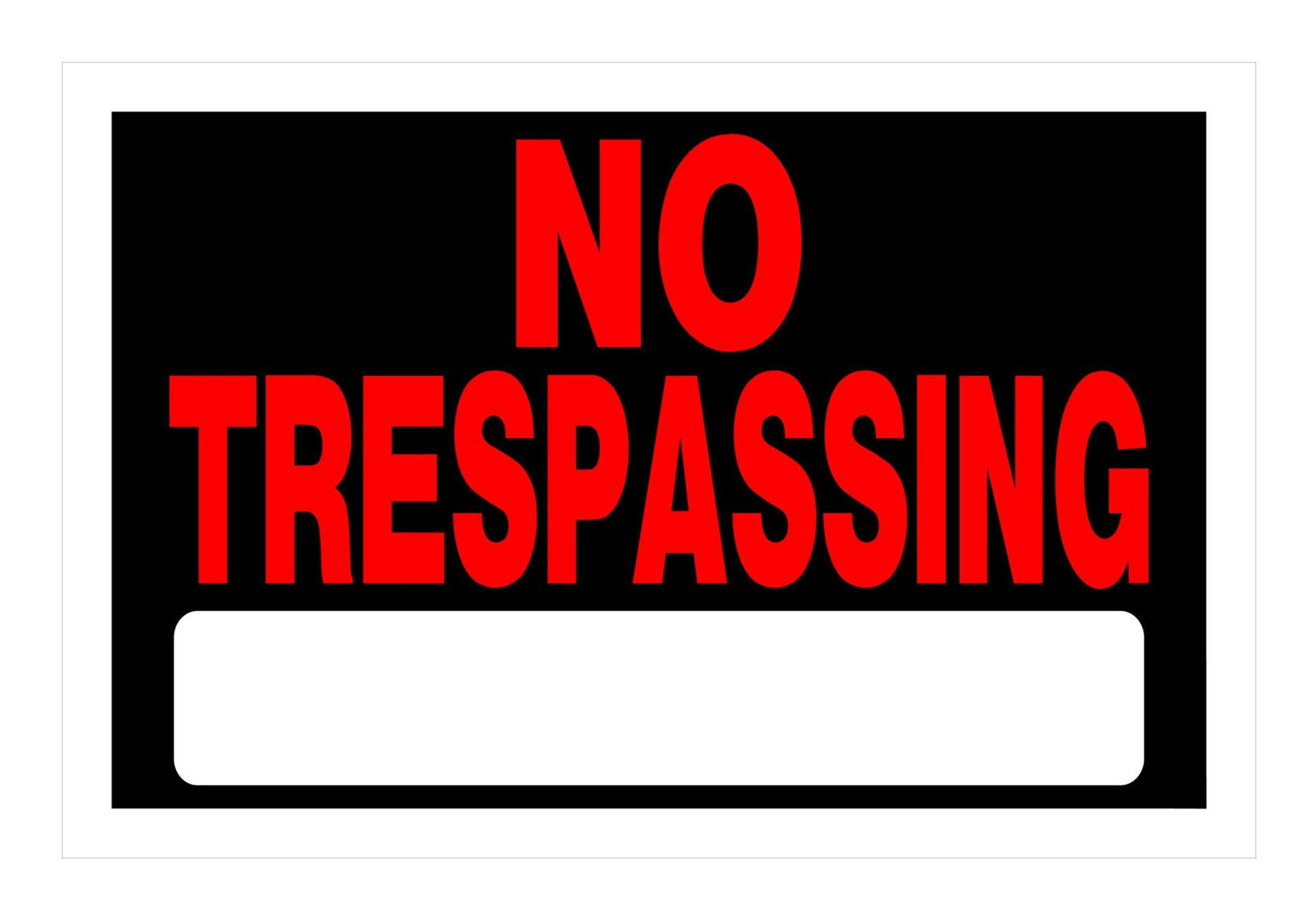 Hillman Self-Adhesive No Trespassing Sign, 8 x 12-in, Black/Red/White