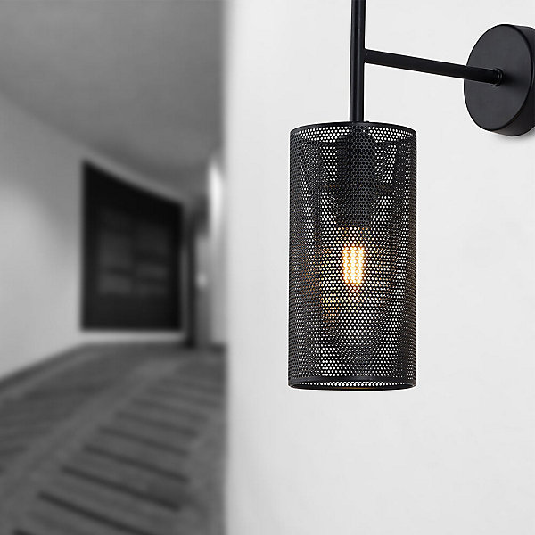 Applique murale 1xE14 23W IP20 - Métal noir