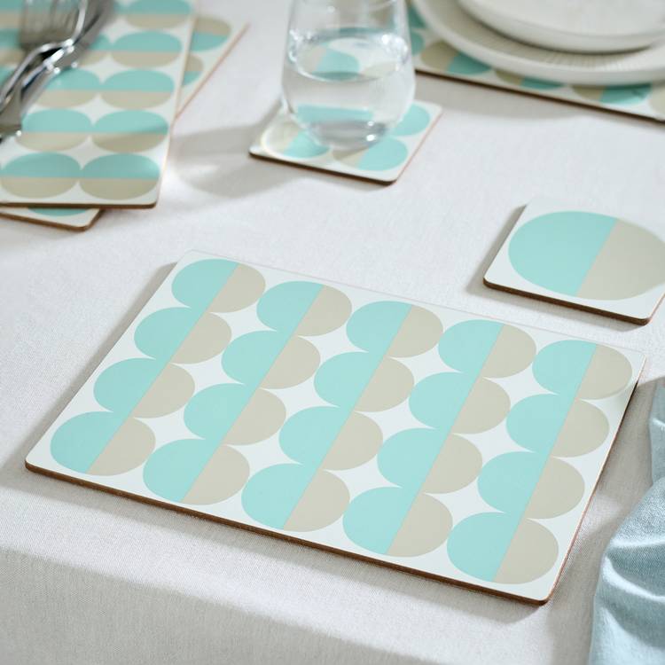 Habitat Set of 4 Geo Circles Placemats and Coasters