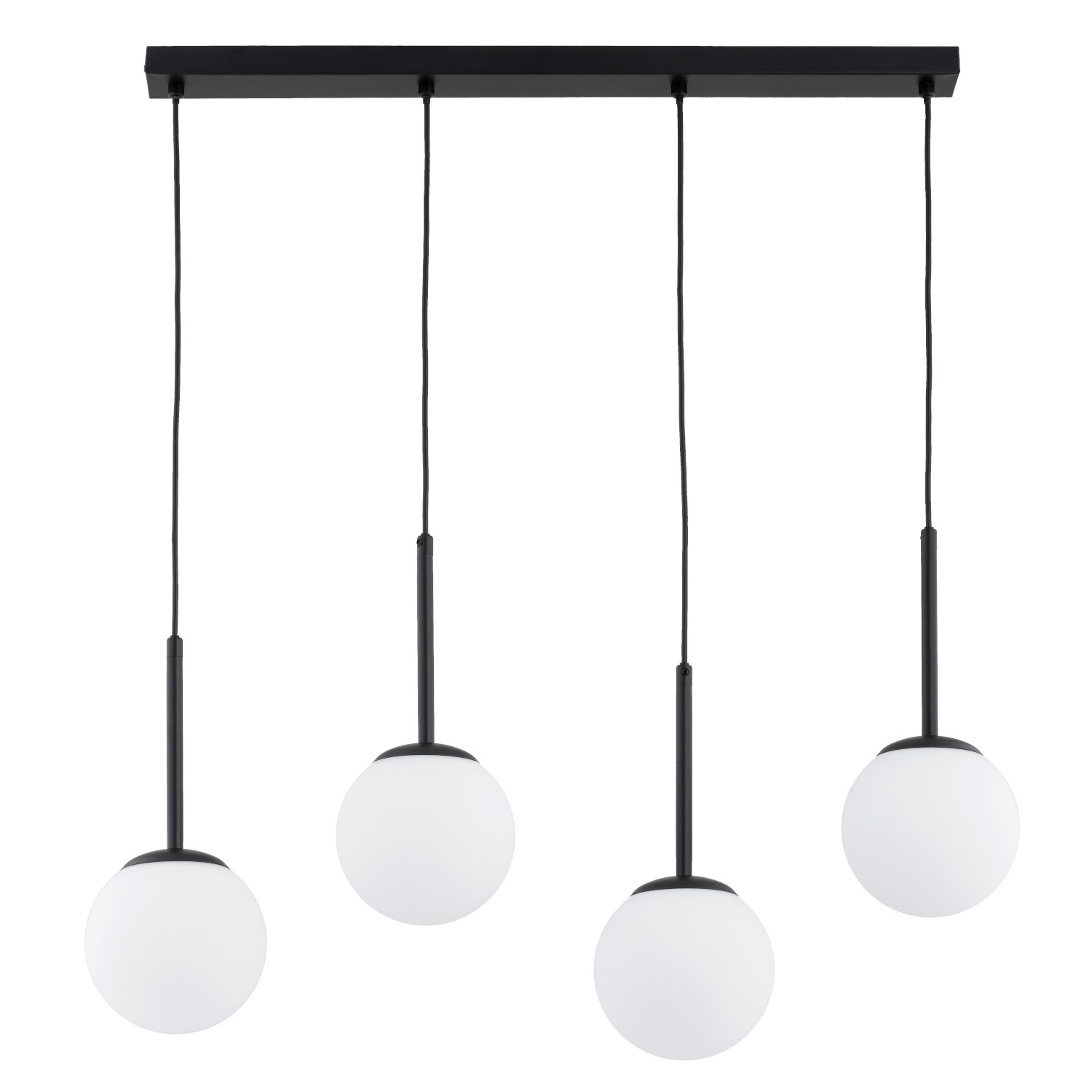Lampa wisząca czarno-biała PERIO 4xE14x10W wym: 95x90x15 cm Alfa
