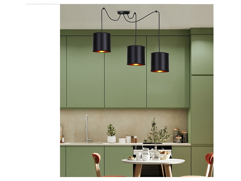 Lampa wisząca Candida 3-punktowa czarna