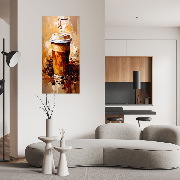 Naklejka samoprzylepna Feeby Kubek Kawa Napoje 40x80