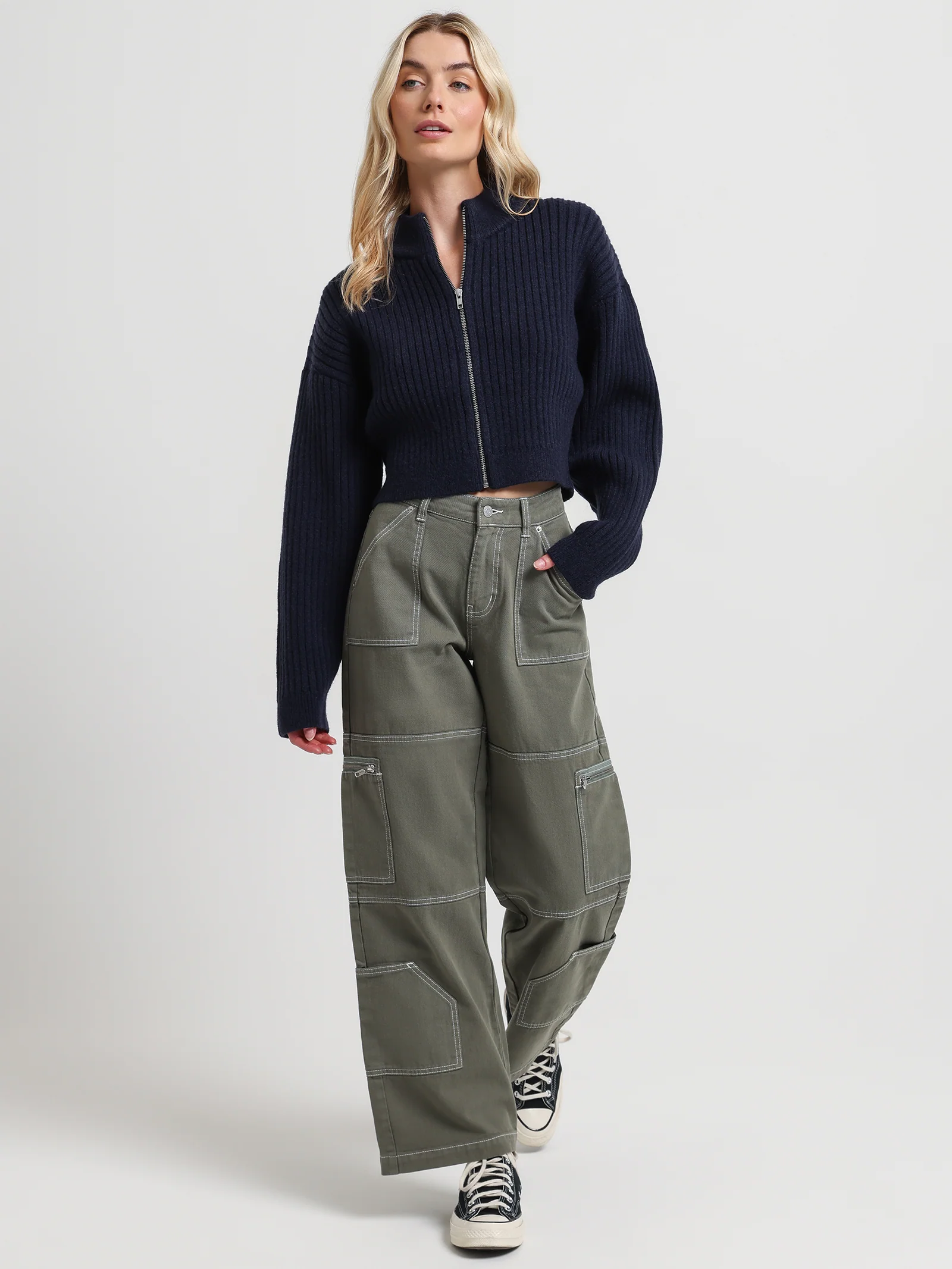 Delphine Low Rise Cargo Pants