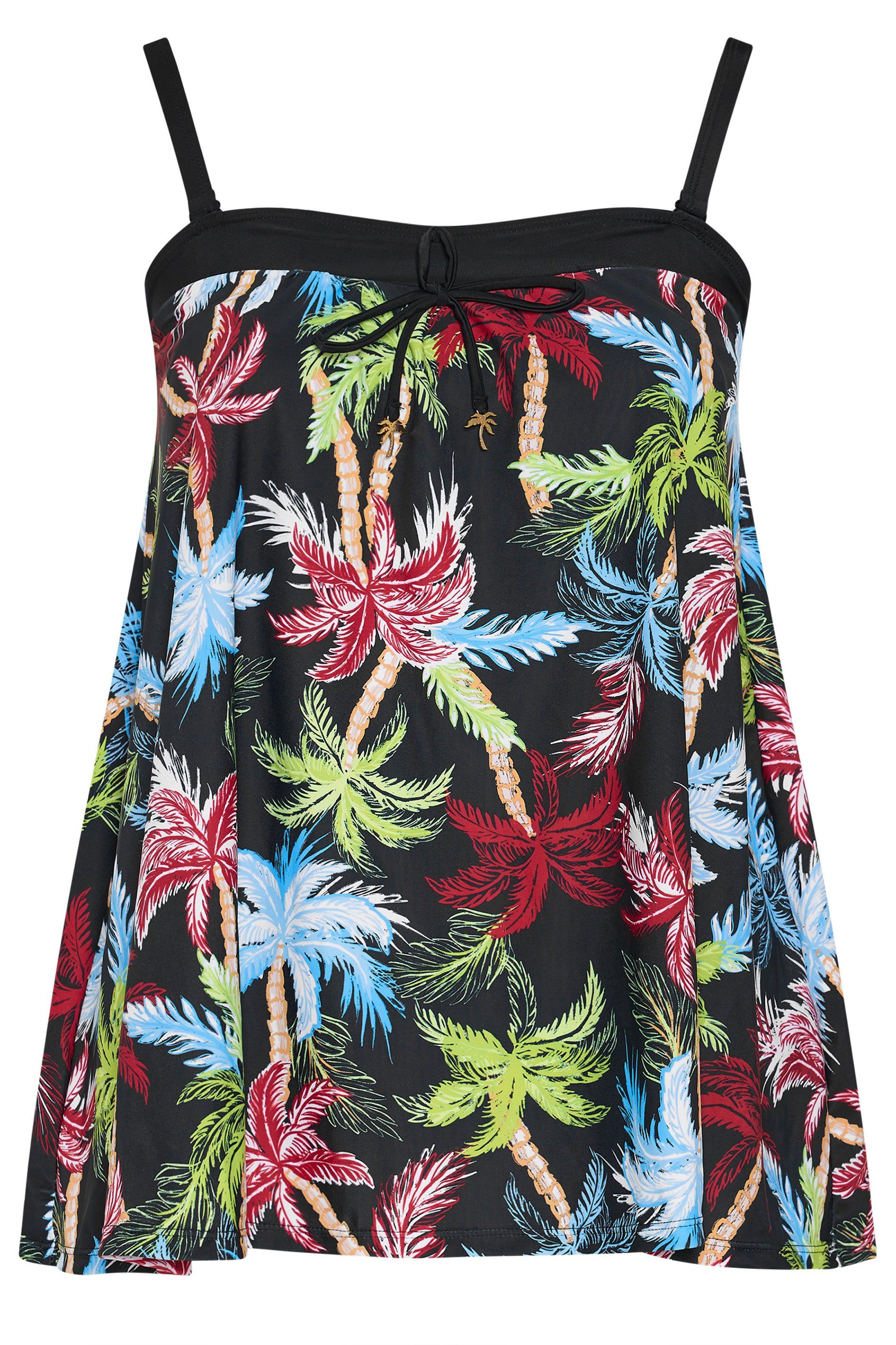 Yours Palm Tree Print Tankini Top