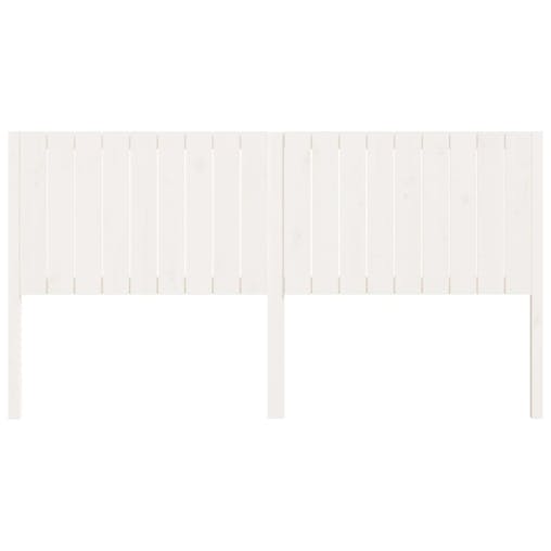 NNEVL Bed Headboard White 185.5x4x100 cm Solid Wood Pine