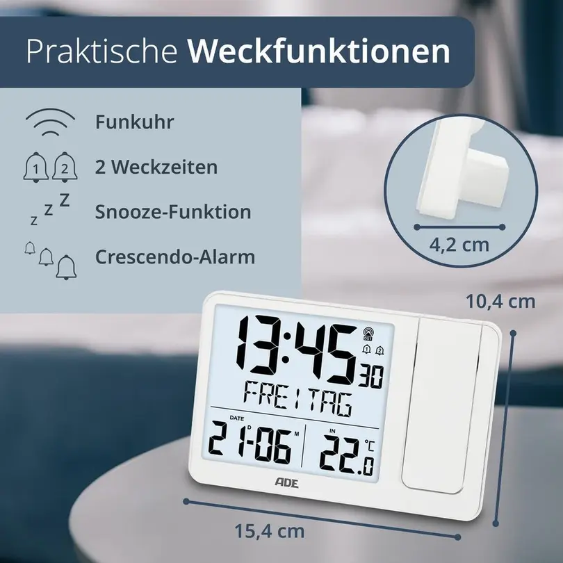 Wecker Funkuhr digital