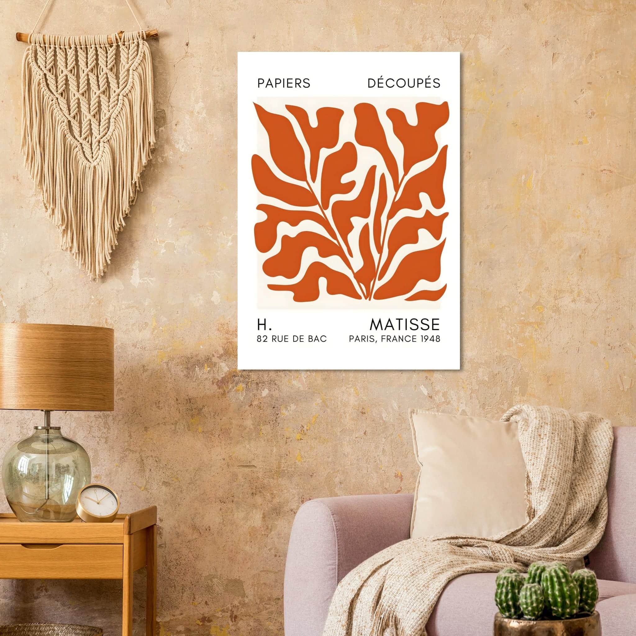 Artfulprints Poster Matisse – Seabed shapes orange  - 70x100 cm - Oranje
