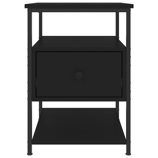NNEVL Bedside Cabinets 2 pcs Black 40x42x56 cm Engineered Wood