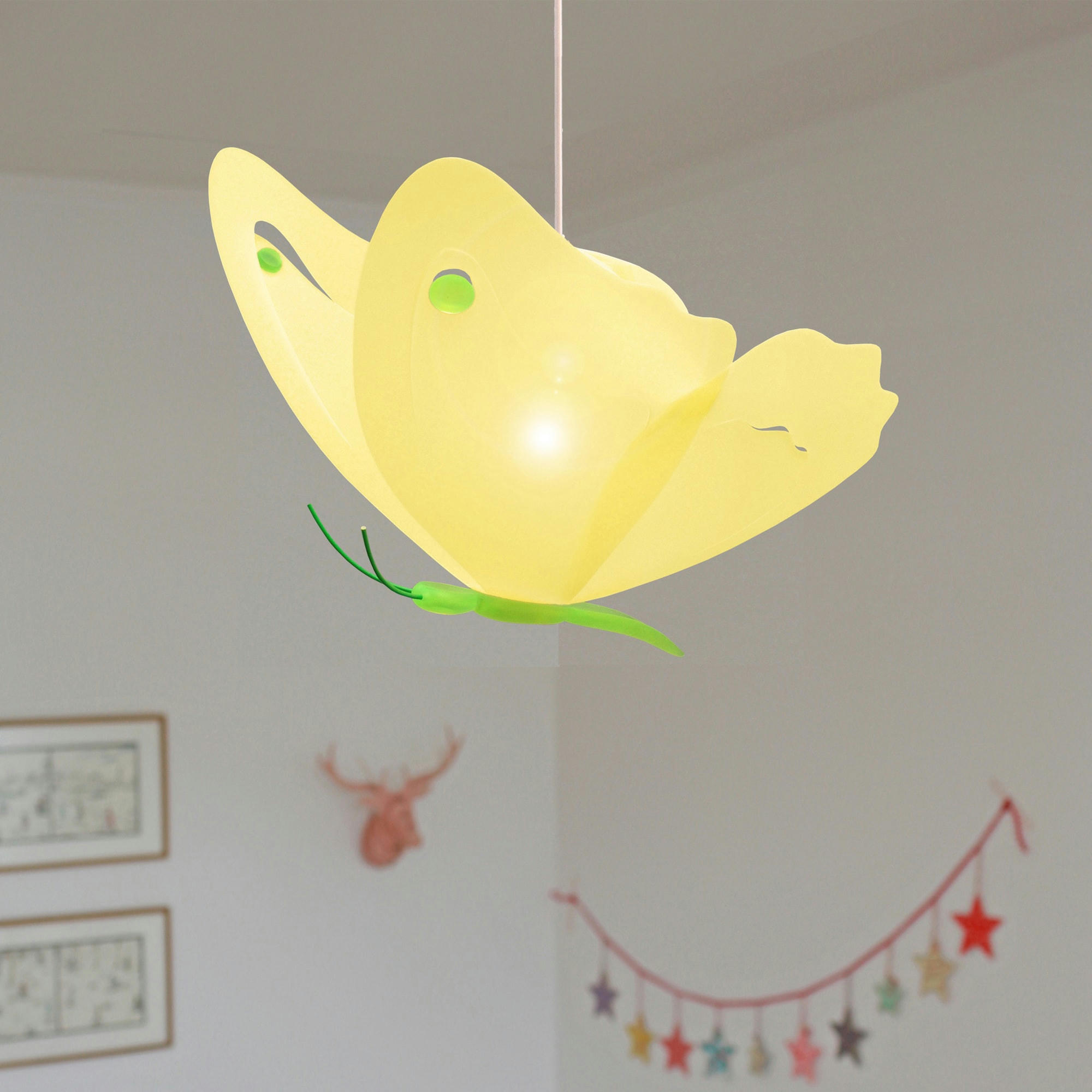 - Suspension enfants Papillon Jaune 45cm