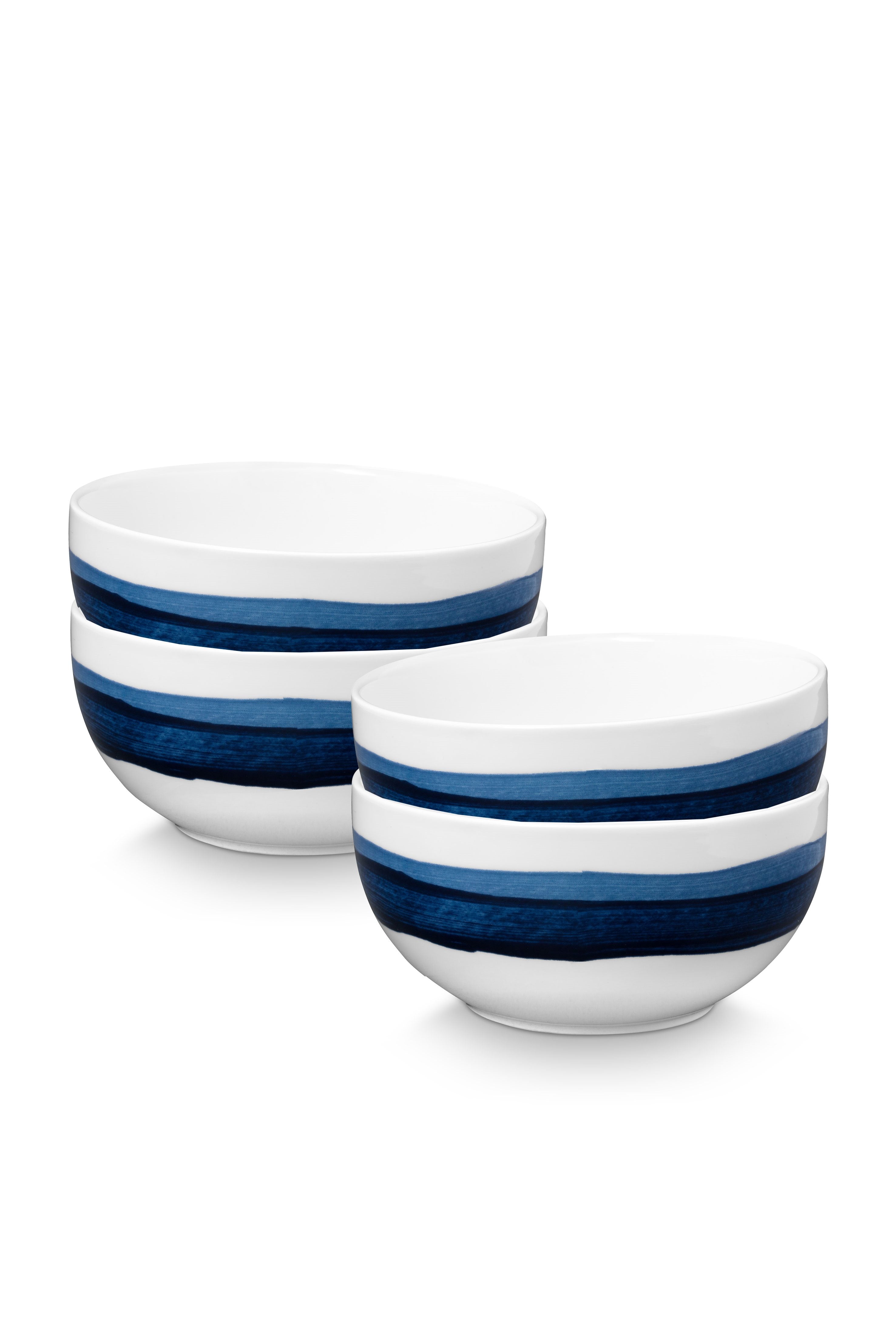 vtwonen - Painted Kommen - Serviesset van 4 - 15cm