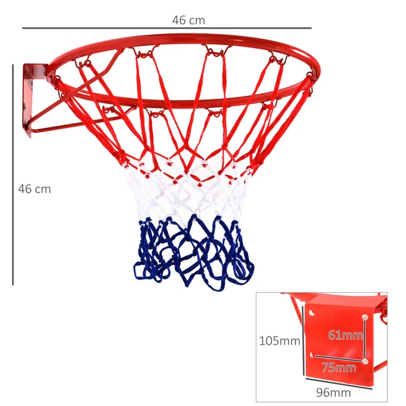 Basketballkorb, bunt, Stahl/Nylon