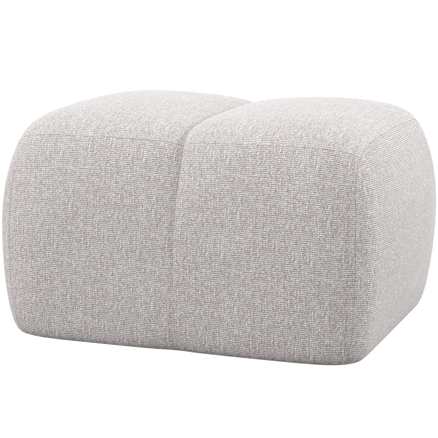 WOOOD poef Mojo - Bouclé - Ecru Melange - 45x84x64