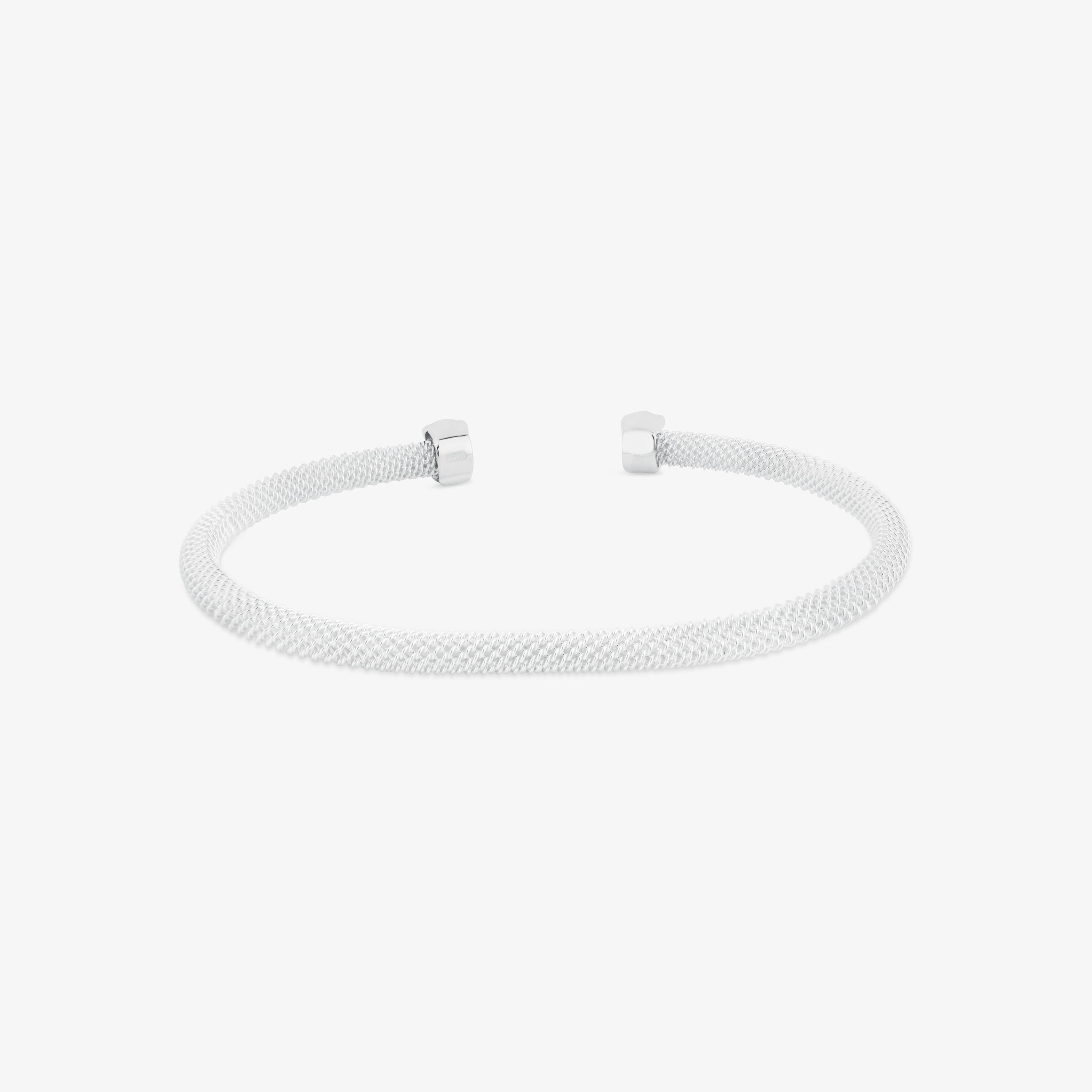 Pulsera de plata motivo oso Icon Mesh