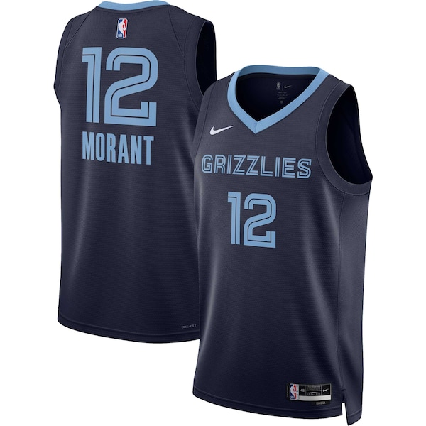 Ja Morant Memphis Grizzlies Nike Unisex Swingman Jersey - Icon Edition - Navy/White