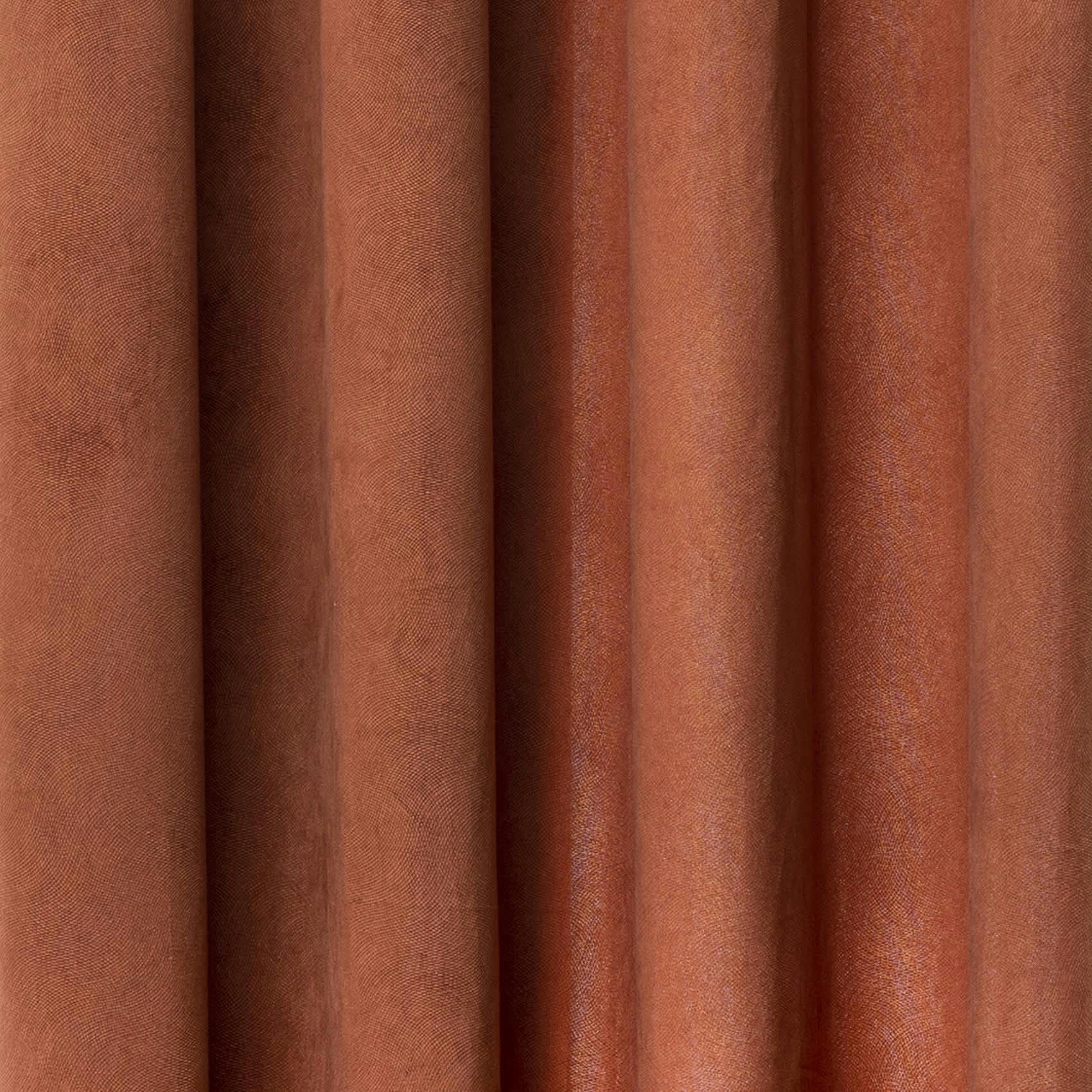 - Rideau uni esprit loft polyester/velours terracotta 140x260 cm