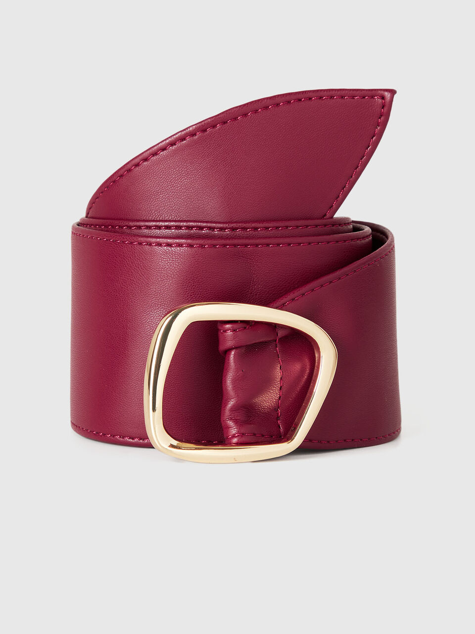 High waist belt in imitation leather