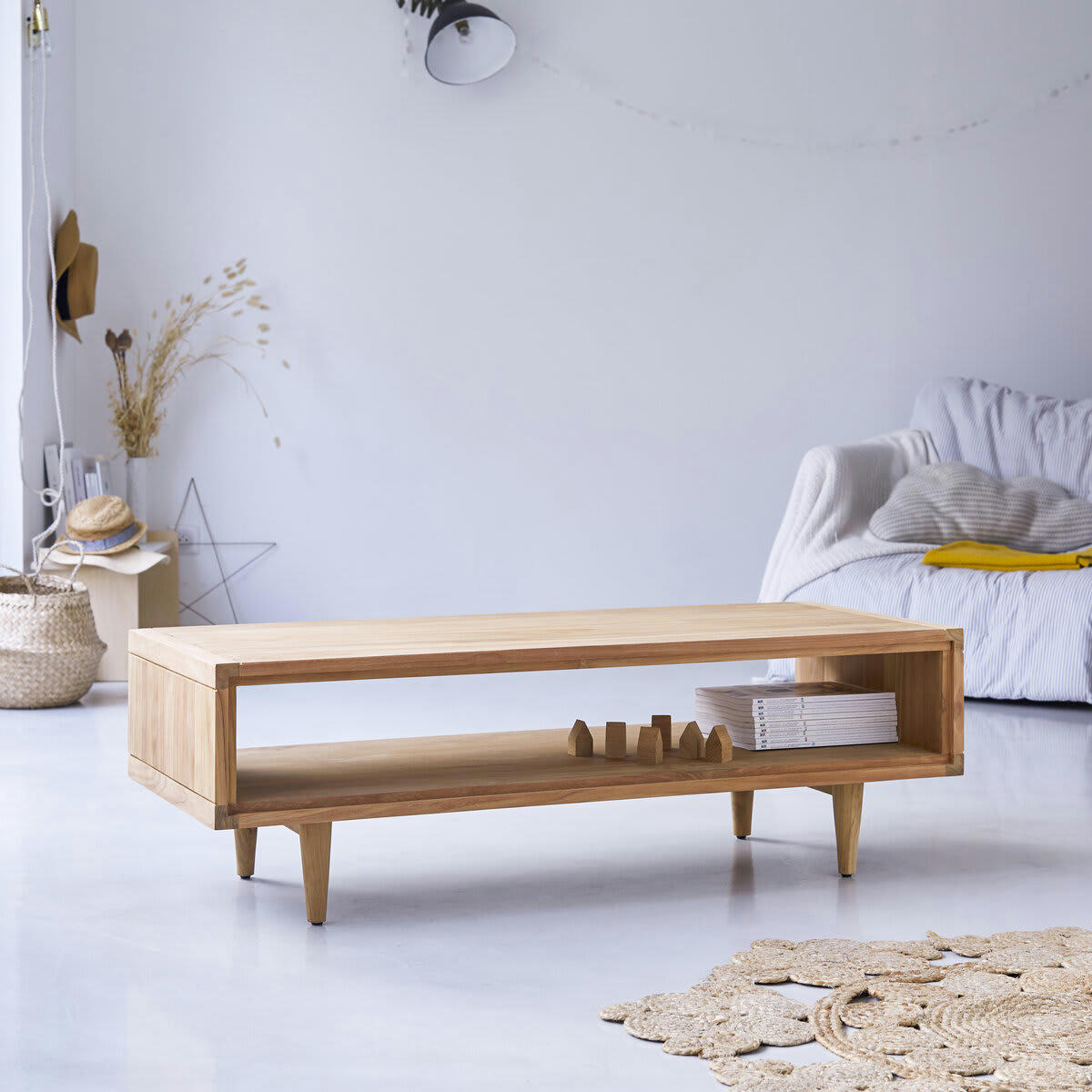 JONÀK - Table basse en teck massif