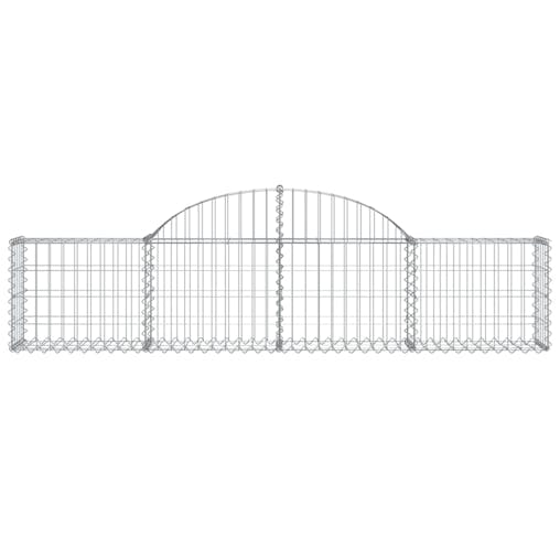 NNEVL Arched Gabion Baskets 3 pcs 200x30x40/60 cm Galvanised Iron