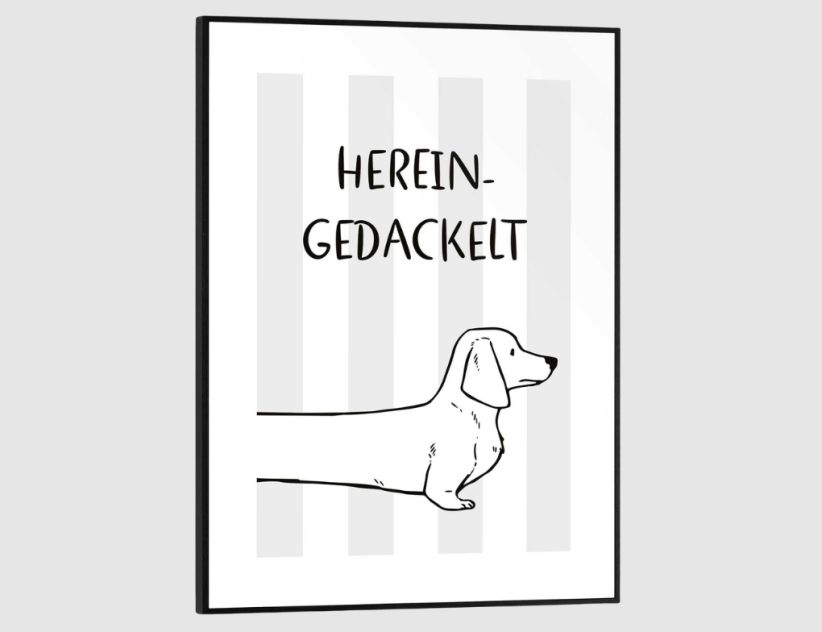 Bild Slim Frame Black Herein Gedackelt 30x40cm