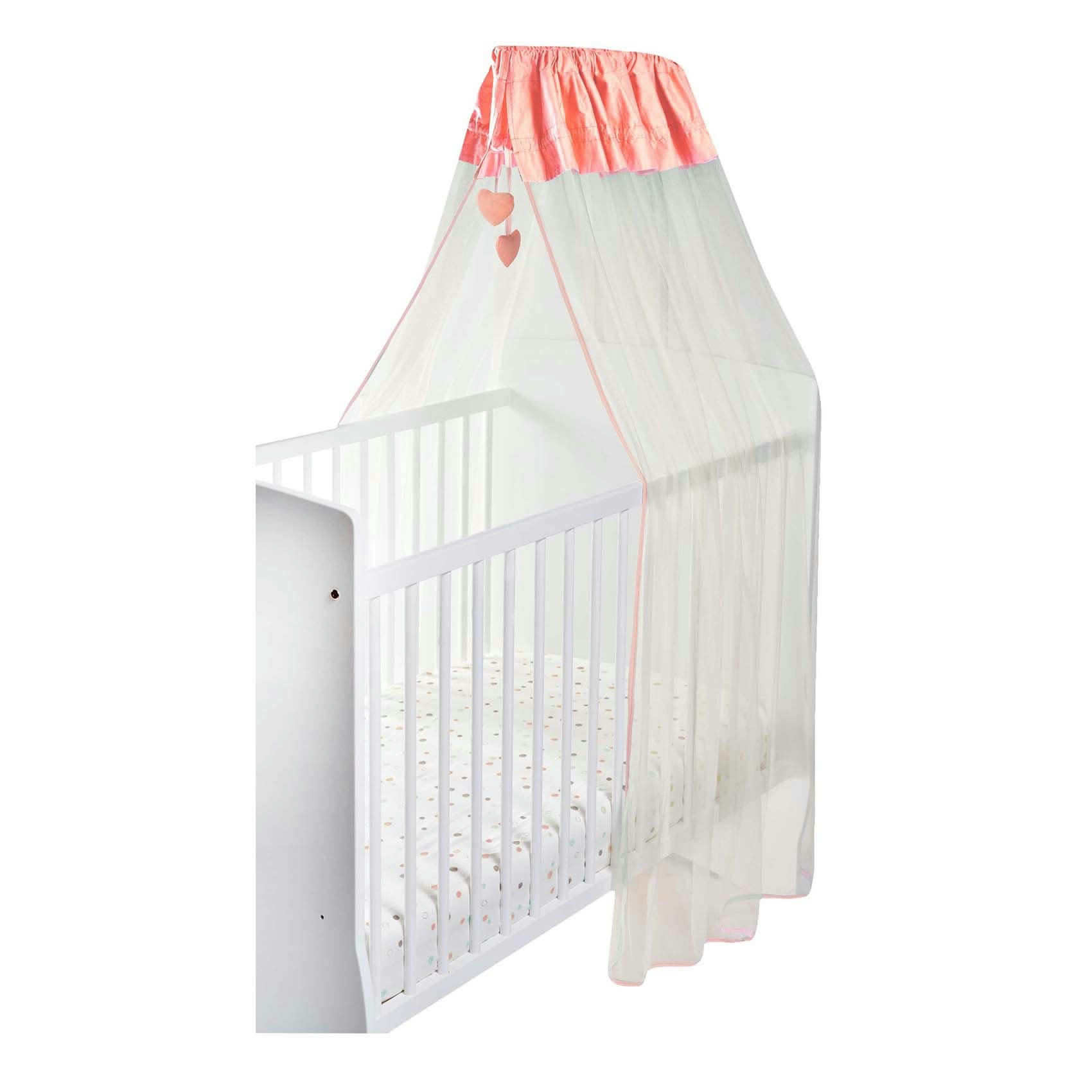 - Ciel de lit enfant Lapinou Corail/Blanc 150x270