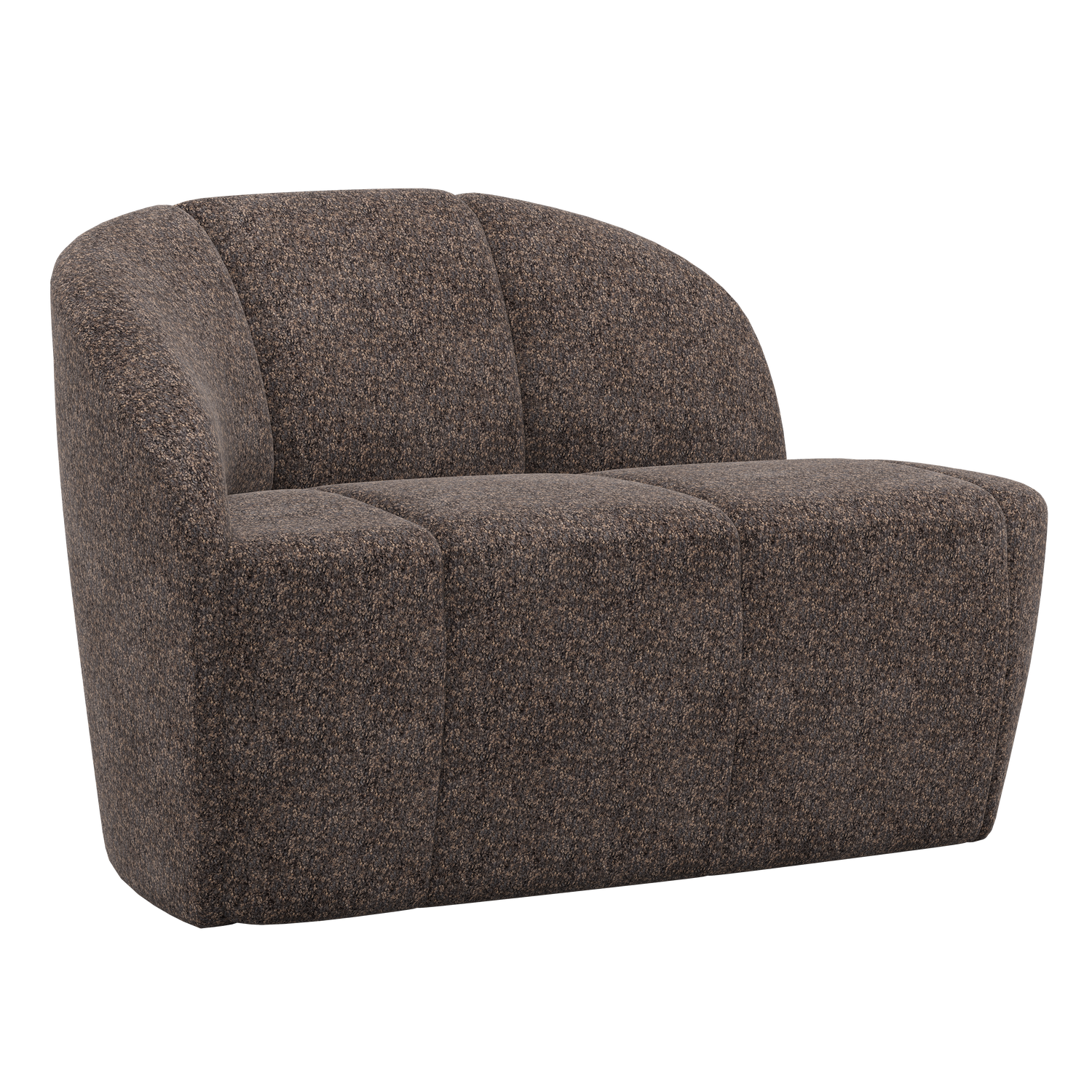 WOOOD 2-zits bankje links Mojo - Wollig - Bruin - 73x112x77