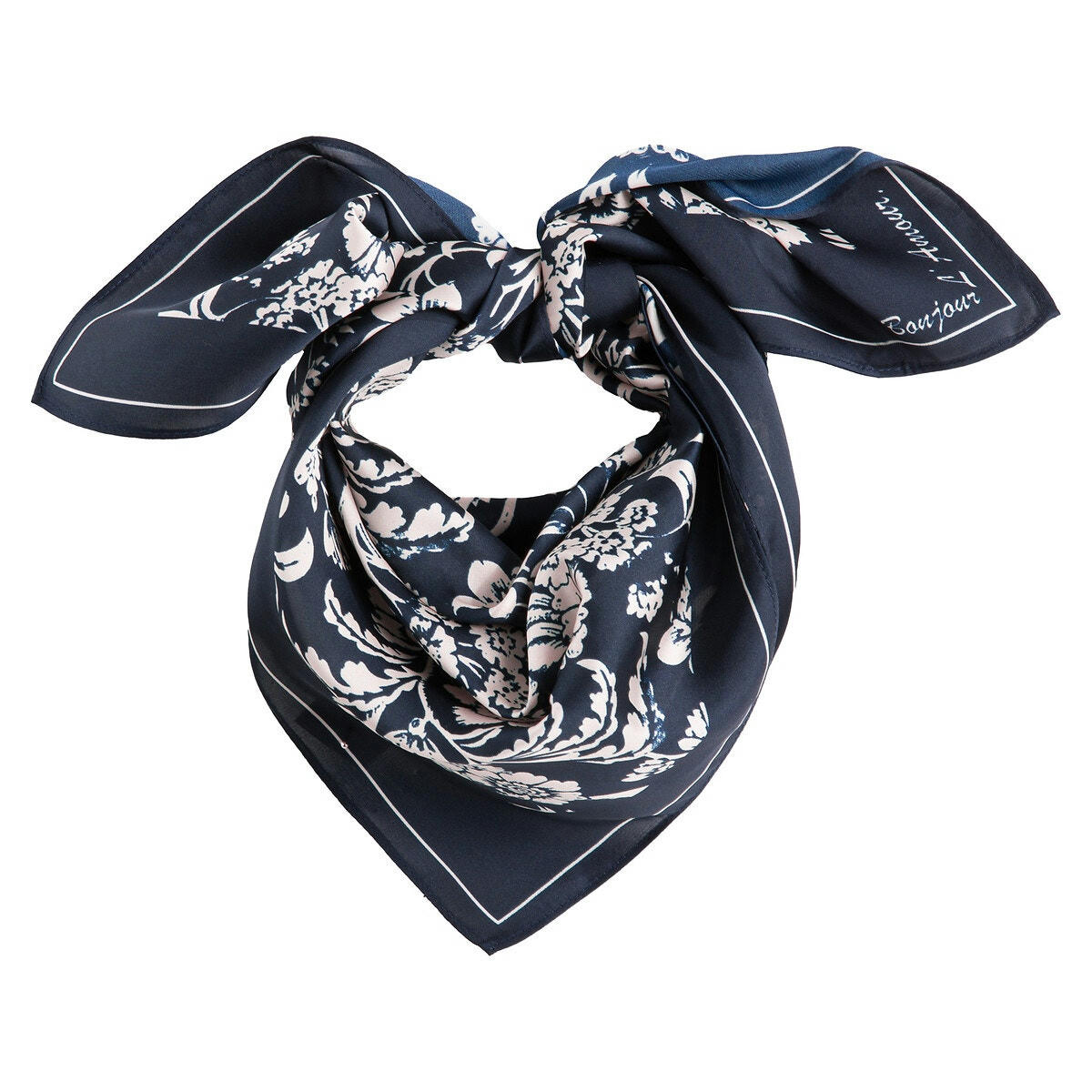 Foulard carré motif fleuri