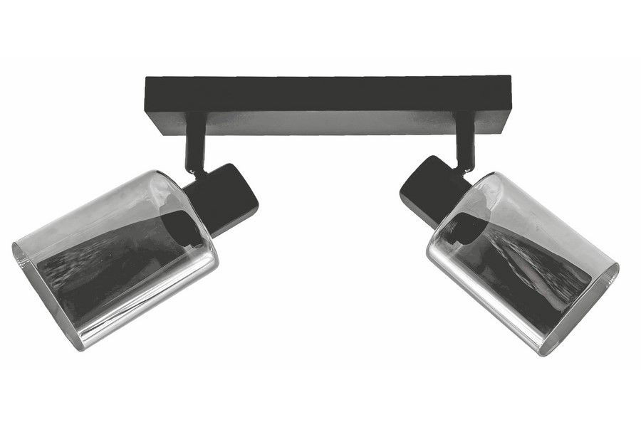 Reflektor sufitowy czarny Harlow 2xE14x40W wym:14x25x9cm Reality