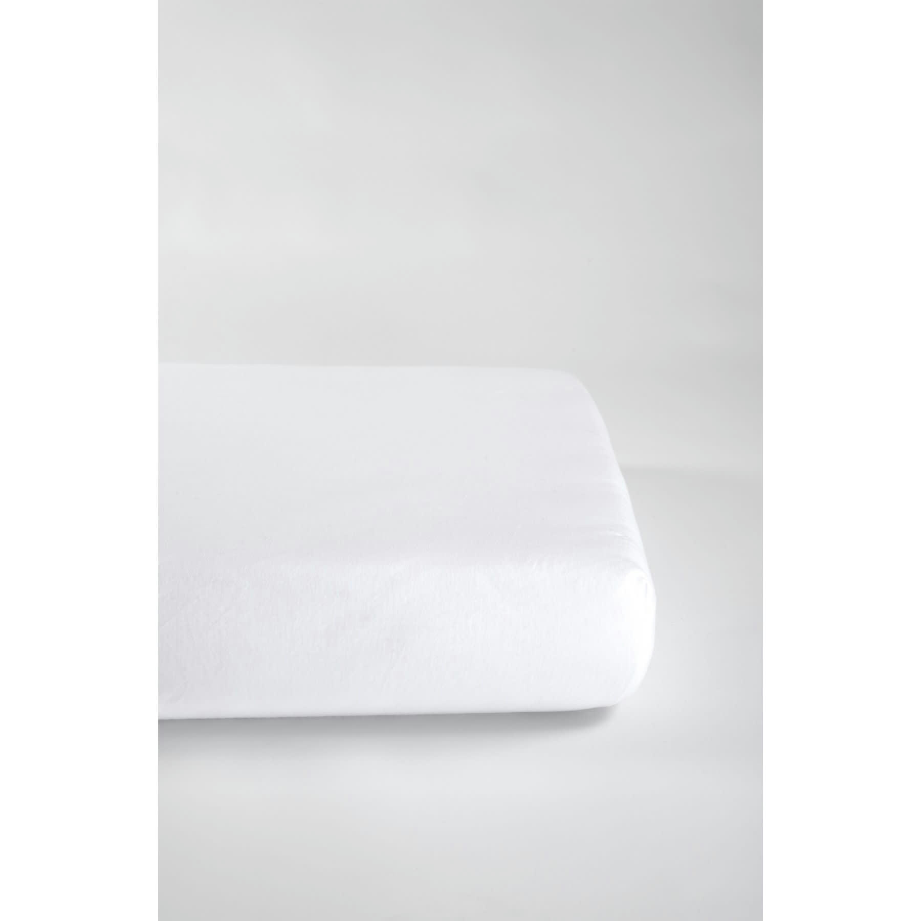 - Drap housse en coton bio blanc (70 x 140 cm)