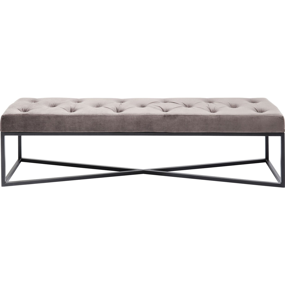 Kare Design Bank Crossover 150x40cm grijs en zwart