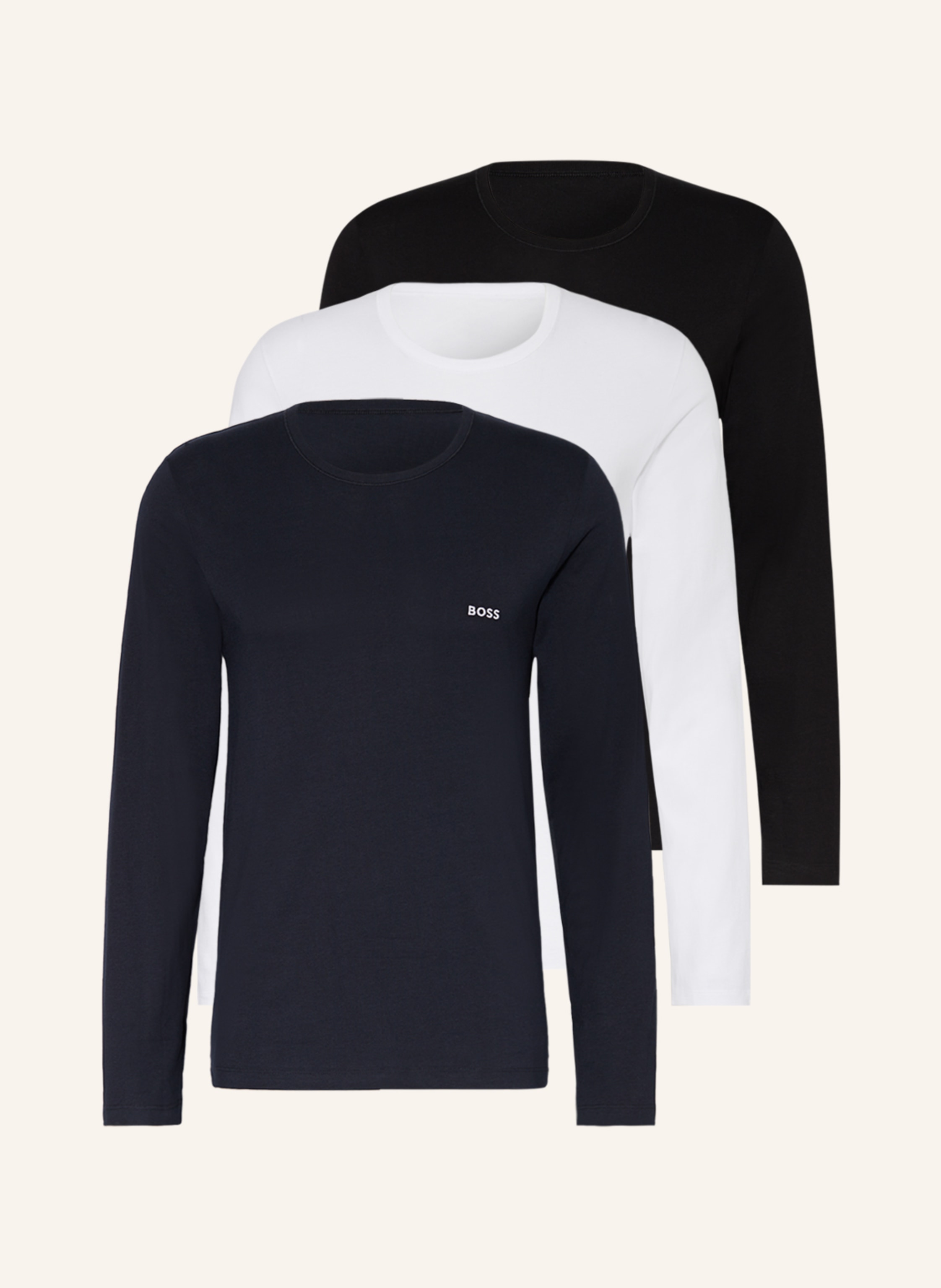 BOSS 3er-Pack Longsleeves