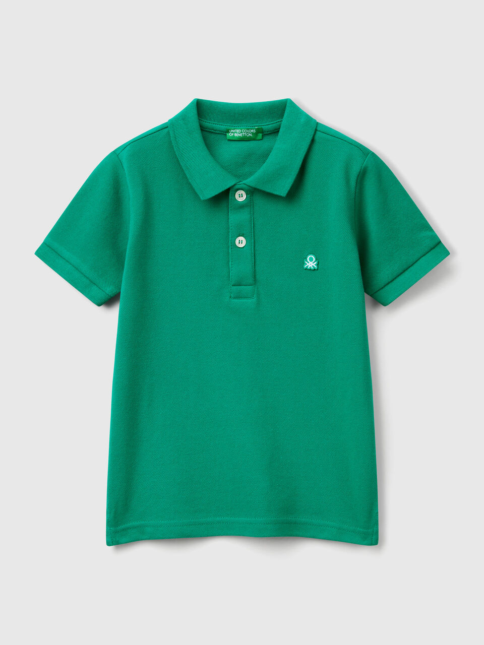 Short sleeve polo in pure cotton