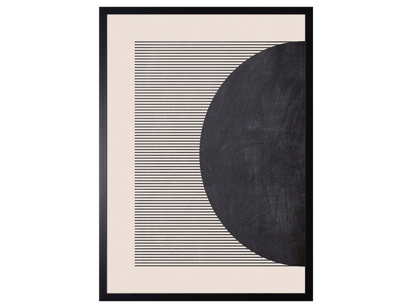 Obraz w ramie Half Circle White Line No. 1 53x73 cm