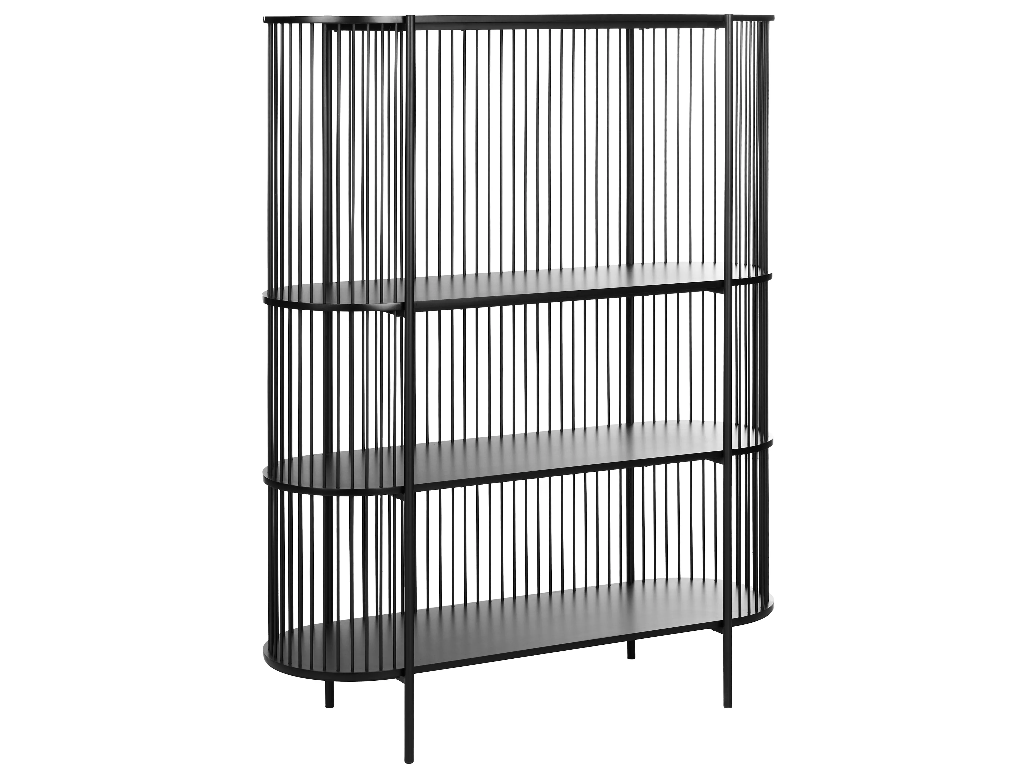 2 Tier Shelving Unit BIRSON 80 cm Black
