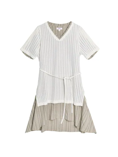 Patchwork V-neck Dress - 26SDD071C
