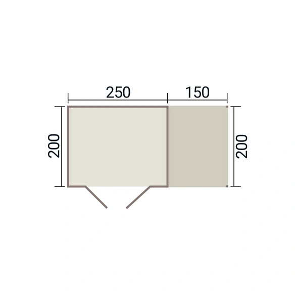Gartenhaus, »Batu«, LxBxH: 250x250x250 cm, carbongrau