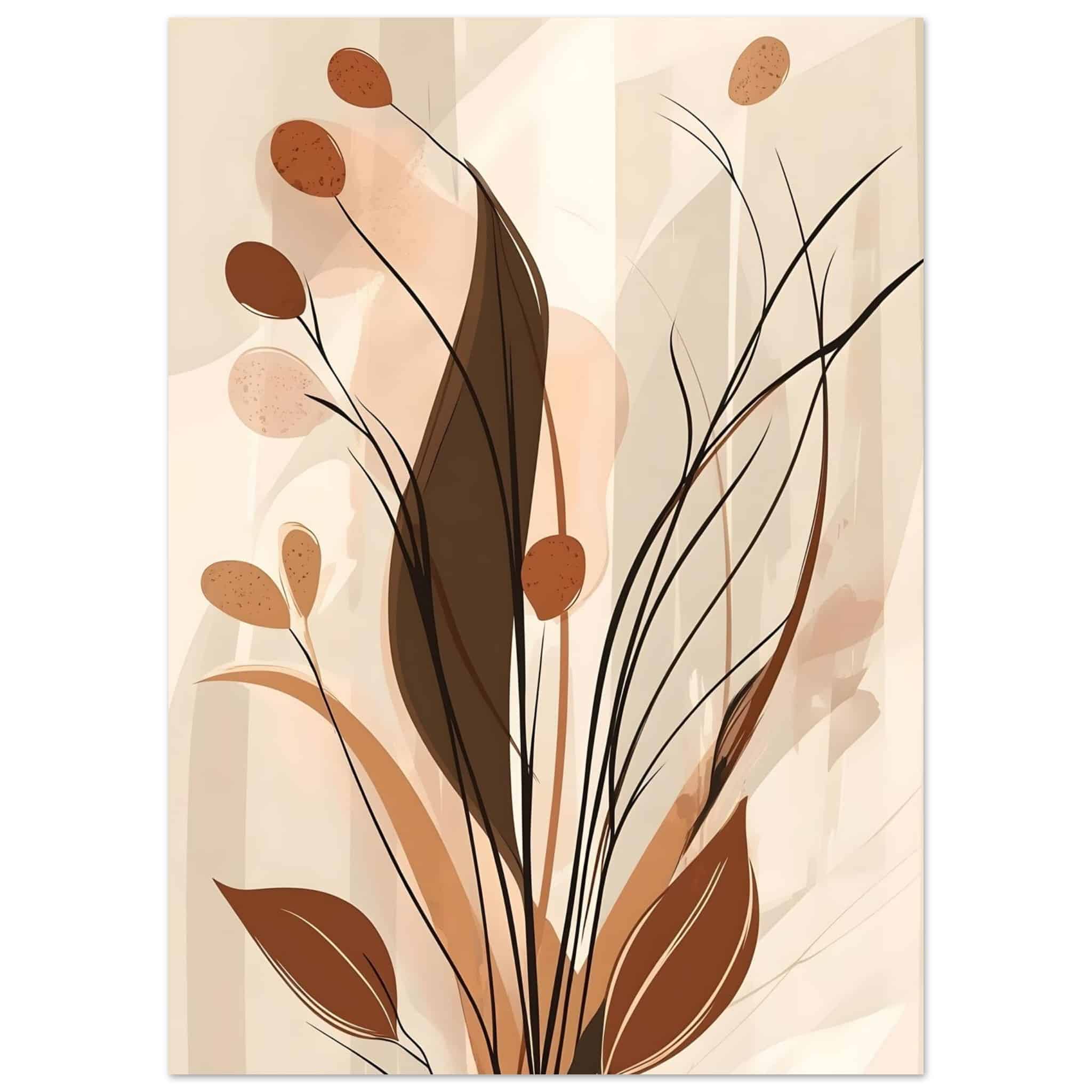 Artfulprints Poster Boho – Autumn growth  - 50x70 cm - Bruin