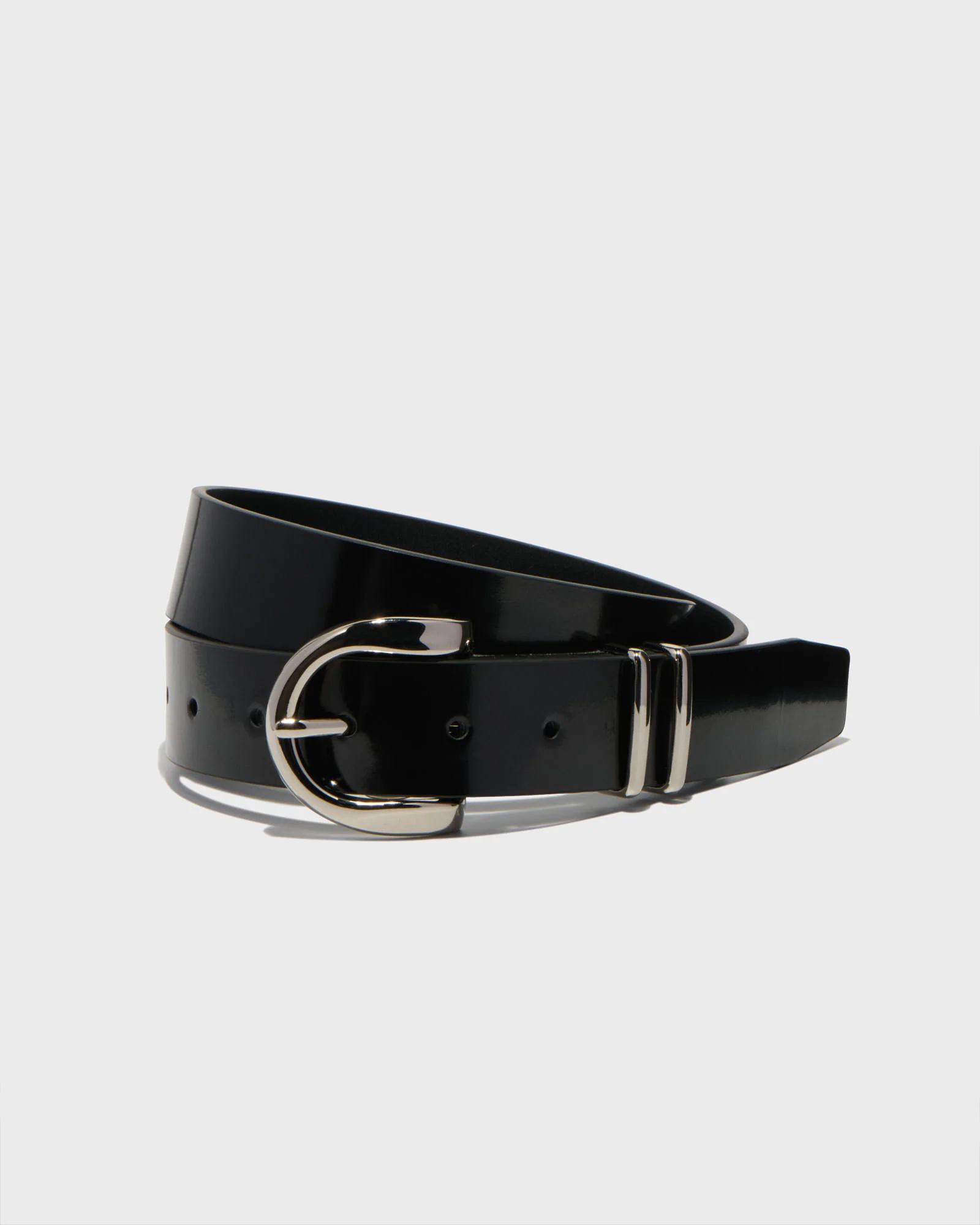 Patent Leather Boyfriend Belt