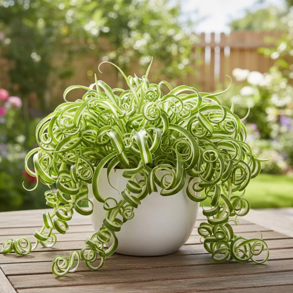 Curly Spider Live Plant, Curly Spider Plant, Chlorophytum Comosum, 4-7
