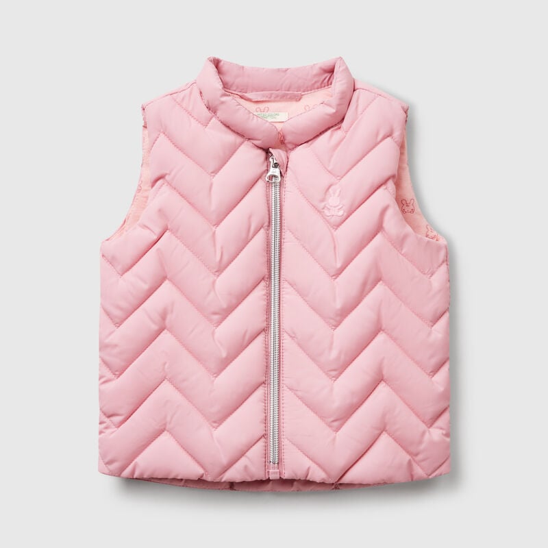 Padded vest in technical fabric
