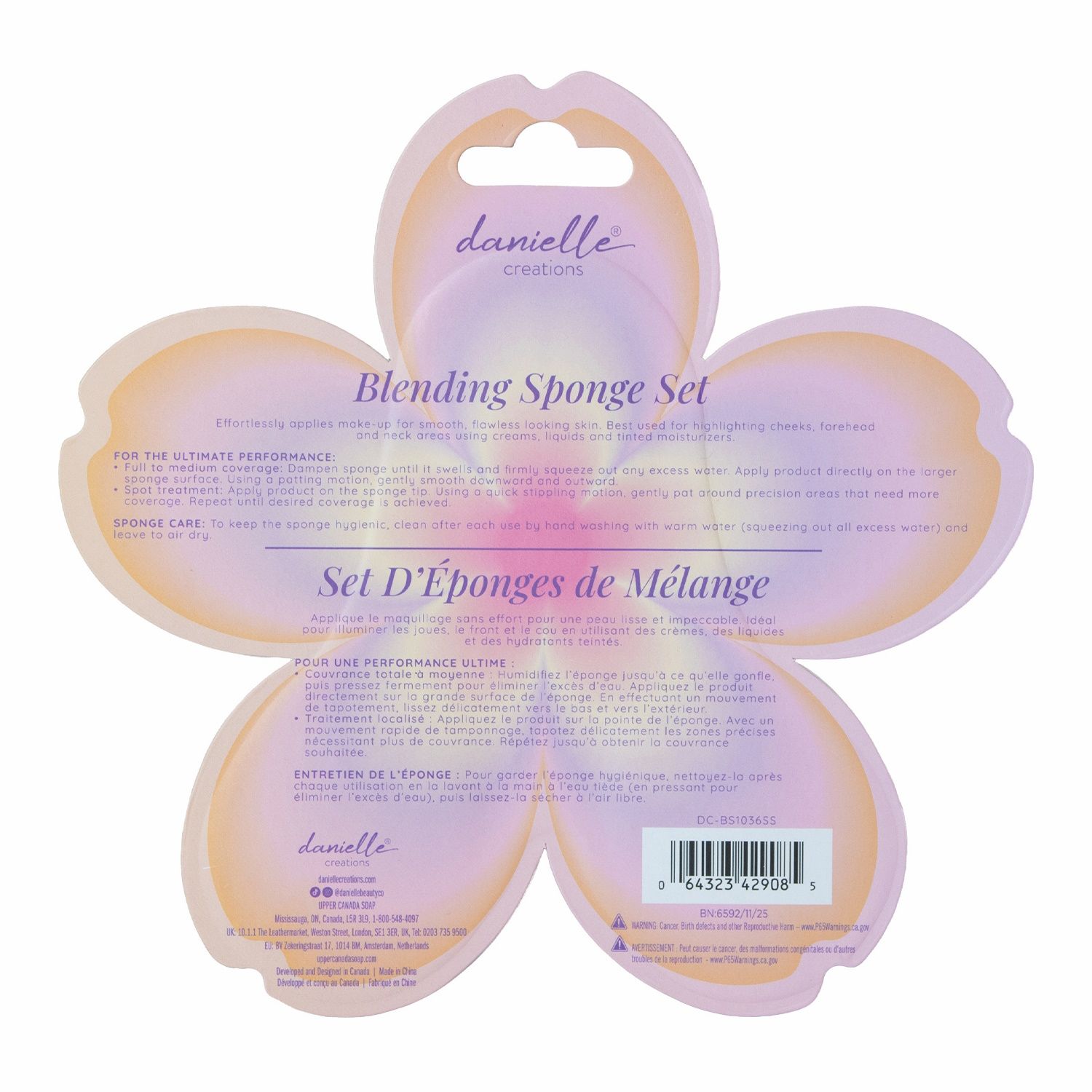 Danielle Creations Make Up Blending Sponge Application Set 3pcs