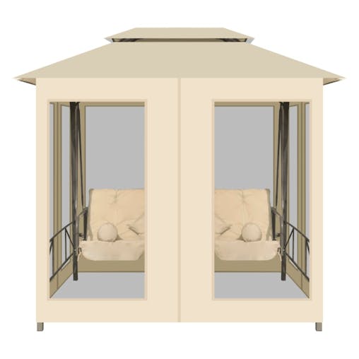 NNEVL Gazebo Convertible Swing Bench Cream White