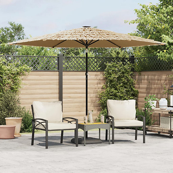 Parasol de jardin avec mât en acier marron 288x288x225 cm vidaXL