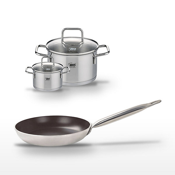 Lot Poêle 32 cm Elo Bistro Line &2 Faitouts 12/20 cm Elo