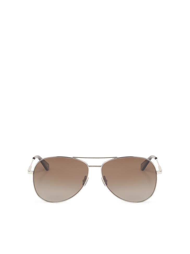 Classic aviator glasses with silver frame