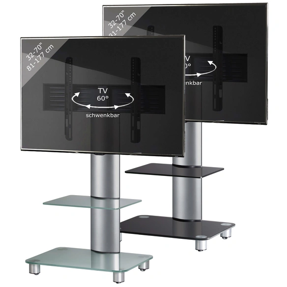 Standfuß »Tosal«, BxH: 60 x 100 cm, Aluminium/Einscheiben-Sicherheitsglas