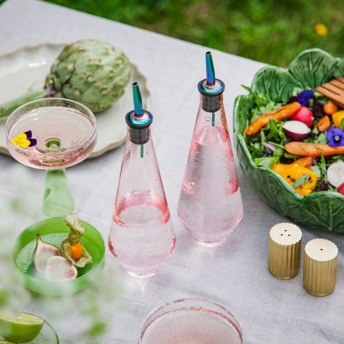 Brût Homeware, Olie   Azijn set Claude, roze